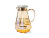 SignoraWare 1.8 litres Machismo Borosilicate Glass Jug with Steel lid | Big Water Pitcher with Strong Handle for Water Juice Ice-Tea Milk (1800ml, Set of 1, Transparent | BPA Free)