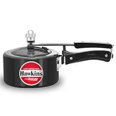 Hawkins Litre Instaa Pressure Cooker, Induction Inner Lid Cooker, Tall Body Hard Anodised Baby Cooker, Black