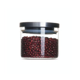 SIGNORA WARE Trison Borosilicate Glass Round Jar | Food Storage Container With Airtight Steel Lid | Multipurpose | For Wet And Dry Storage | Easy To Clean | Heat Resistant | (500Ml | Clear )