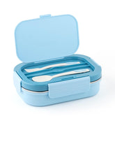 Stainless Steel Bento Three Compartment Lunch Box | BPA-Free Insulated Body | Four-Side Lock | Durable & Compact| Spoon & Sabzi Container Inside, 750ml