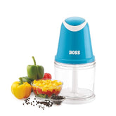BOSS Manual Hand Press Vegetable Chopper for Kitchen, Sharp Stainless Steel Blades, Hand-Press Vegetable Chopper with Mixer, Multipurpose Speedy Chopper, Dry Fruit and Onion, Anti-Slip Base