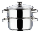 Vinod Stainless Steel 2 Tier Steamer with Lid (Induction Friendly)