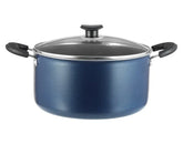 Vinod Zest Aluminium Non Stick Saucepot with Glass Lid - 10.8 Litre, 30 cm | 3 mm Extra Thick | Swiss Quality | 3 Layer Coating | Metal Spoon Friendly - 1 Year Warranty