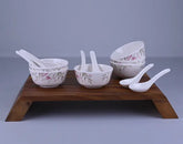 12 pc Soup Bowl with Spoon Set Rnd - Wild Flower