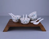 12 pc Soup Bowl with Spoon Set Rnd - Forget Me Not