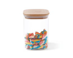 Signoraware Trison Square Jar With Bamboo Lid 850 mlSignoraware Trison Borosilicate Glass Square Jar | Food Storage container with Airtight Bamboo Lid | Multipurpose | For wet and Dry Storage | Easy to Clean | Heat Resistant | (850ml | Clear)