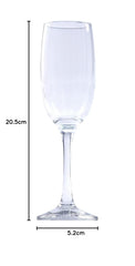 Wonderchef Modena Champagne Flute Glass 190 ml (Set of 6)