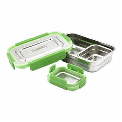 DUBBLIN Dineout Jr. Stainless Steel Lunch Box Insulated Airtight Spill Proof, sabzi Container Inside