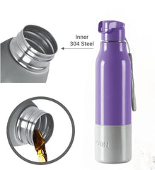 Milton Steel Sprint 900 Insulated Inner Stainless Steel Water Bottle, 630 ml | Easy Grip | Leak Proof | School | Office | Gym | Hiking | Treking | Travel Bottle