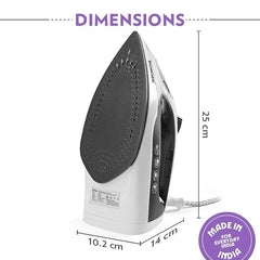 Borosil 1380W SmartPress Steam Iron | BIS Approved Made in India | Ceramic Soleplate, Vertical & Horizontal Steam Busting, Self Cleaning Function | For Dry & Steam Ironing | 2 Years Warranty