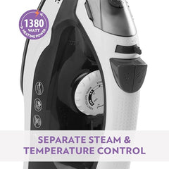 Borosil 1380W SmartPress Steam Iron | BIS Approved Made in India | Ceramic Soleplate, Vertical & Horizontal Steam Busting, Self Cleaning Function | For Dry & Steam Ironing | 2 Years Warranty