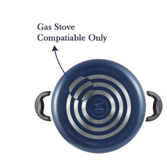 Vinod Zest Aluminium Non Stick Saucepot with Glass Lid - 10.8 Litre, 30 cm | 3 mm Extra Thick | Swiss Quality | 3 Layer Coating | Metal Spoon Friendly - 1 Year Warranty