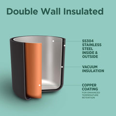 Aura 1000 Thermosteel Bottle, 1 Litre| 24 Hours Hot and Cold | Easy to Carry | Rust & Leak Proof | Tea | Coffee | Office| Gym | Home | Kitchen | Hiking | Trekking | Travel Bottle