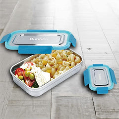 DUBBLIN Dineout Jr. Stainless Steel Lunch Box Insulated Airtight Spill Proof, sabzi Container Inside