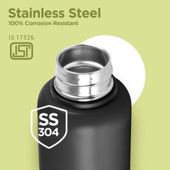 Aura 1000 Thermosteel Bottle, 1 Litre| 24 Hours Hot and Cold | Easy to Carry | Rust & Leak Proof | Tea | Coffee | Office| Gym | Home | Kitchen | Hiking | Trekking | Travel Bottle