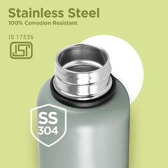 Aura 1000 Thermosteel Bottle, 1 Litre| 24 Hours Hot and Cold | Easy to Carry | Rust & Leak Proof | Tea | Coffee | Office| Gym | Home | Kitchen | Hiking | Trekking | Travel Bottle
