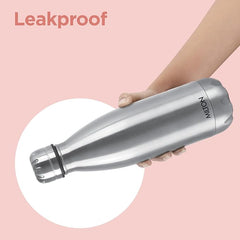 Milton Duo DLX 750 Thermosteel 700 ml Water Bottle, 24 Hr Hot and Cold I Leak Proof Lid, ISI Certified I Vacuum Insulated I for Office, Gym, School I