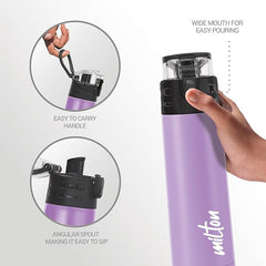 Atlantis 600 Thermosteel Water Bottle,24 Hr Hot and Cold I Leak Proof Lid, ISI Certified I Vacuum Insulated I for Office, Gym, School