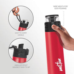 Atlantis 600 Thermosteel Water Bottle,24 Hr Hot and Cold I Leak Proof Lid, ISI Certified I Vacuum Insulated I for Office, Gym, School