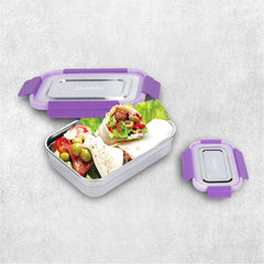 DUBBLIN Dineout Jr. Stainless Steel Lunch Box Insulated Airtight Spill Proof, sabzi Container Inside
