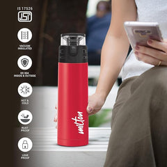 Atlantis 600 Thermosteel Water Bottle,24 Hr Hot and Cold I Leak Proof Lid, ISI Certified I Vacuum Insulated I for Office, Gym, School