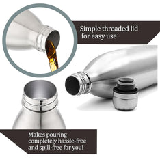 Milton Duo DLX 750 Thermosteel 700 ml Water Bottle, 24 Hr Hot and Cold I Leak Proof Lid, ISI Certified I Vacuum Insulated I for Office, Gym, School I