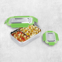 DUBBLIN Dineout Jr. Stainless Steel Lunch Box Insulated Airtight Spill Proof, sabzi Container Inside