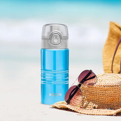 MILTON Vogue 500 Stainless Steel Water Bottle 490 ml, Single Walled, ISI Certified I Leak Proof Lid, Rust Proof I For School, Office, Gym