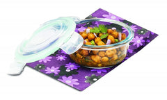 SignoraWare Lock 'N' Store Round High Microwave Oven Borosilicate Safe Glass Container with Air Tight Lid | Multipurpose Jar Box (950ml, Transparent, Food Grade)