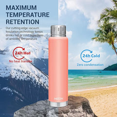 Milton Elfin Thermosteel 750 ml Water Bottle, 24 Hr Hot and Cold I Leak Proof Lid, ISI Certified I Vacuum Insulated I for Office, Gym, School I