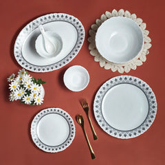 Imperial Plus Damask Elegant Opalware Dinner Set (27 / 33 Pieces)