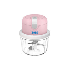 BOSS USB Rechargeable Wireless Electric Chopper with Stainless Steel Blades, One Touch Operation, 10 Seconds Chopping, Mincing Vegetable - 350 ML, 40 Watts