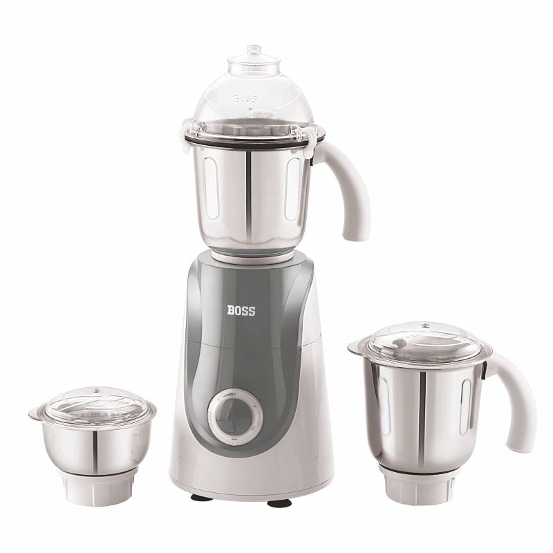 BOSS Crown 750W Mixer Grinder with Powerful Motor, 3 SS Jars, 5 years warranty