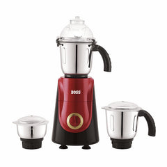BOSS Crown 750W Mixer Grinder with Powerful Motor, 3 SS Jars, 5 years warranty