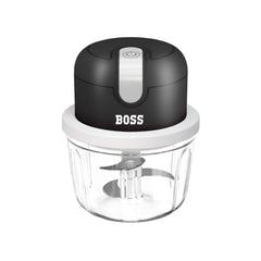 BOSS USB Rechargeable Wireless Electric Chopper with Stainless Steel Blades, One Touch Operation, 10 Seconds Chopping, Mincing Vegetable - 350 ML, 40 Watts
