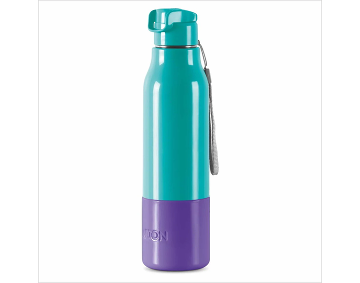 Milton Steel Sprint 900 Insulated Inner Stainless Steel Water Bottle, 630 ml | Easy Grip | Leak Proof | School | Office | Gym | Hiking | Treking | Travel Bottle