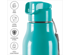 Milton Steel Sprint 900 Insulated Inner Stainless Steel Water Bottle, 630 ml | Easy Grip | Leak Proof | School | Office | Gym | Hiking | Treking | Travel Bottle