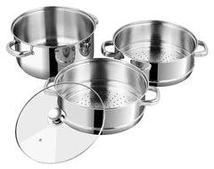 Vinod Stainless Steel 3 Tier Steamer Set (Induction Friendly)