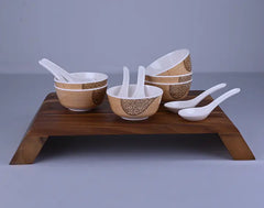 12 pc Soup Bowl with Spoon Set Rnd - Craft