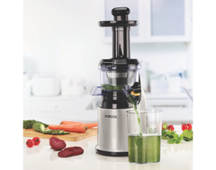 Borosil Health Pro Cold Press Slow Juicer, Portable Slow Juicer, Compact Design, For Fresh Fruits & Vegetables, 200 W