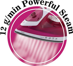 Havells ABS Tinyo 1250 Watt Steam Iron Press With Powerfull Steam Spay | Horizontal Steaming | Self Clean | 200Ml Tank Capacity | 2 Years Warranty (Pink), 1250 Watts